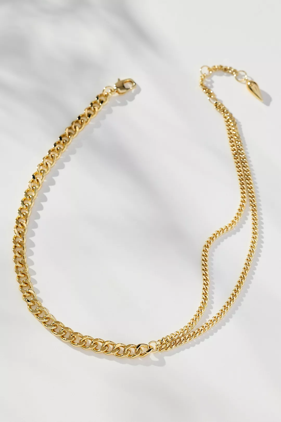 F+H Studios Double-Curb Chain Choker Necklace
