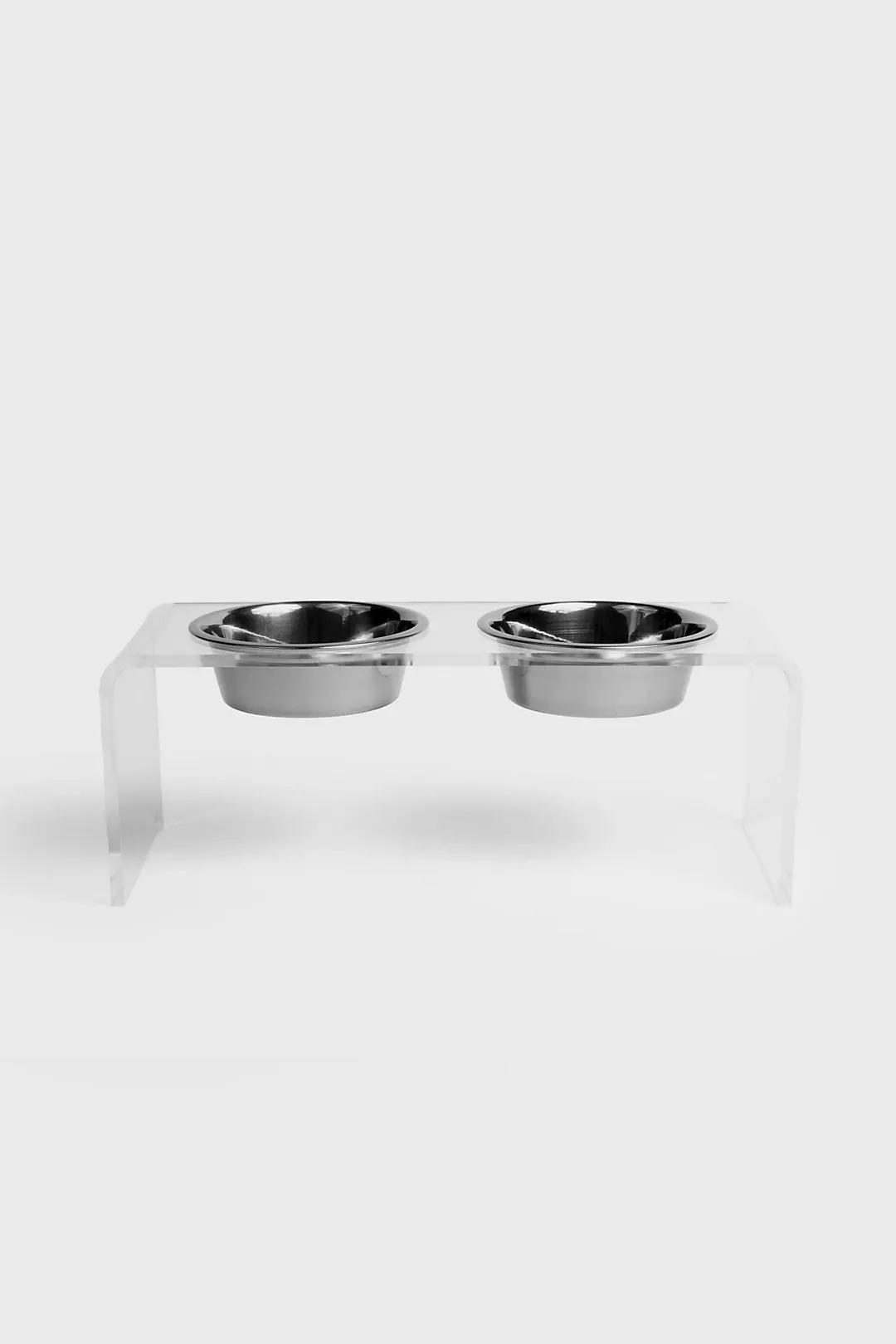 Medium Clear Double Pet Feeder