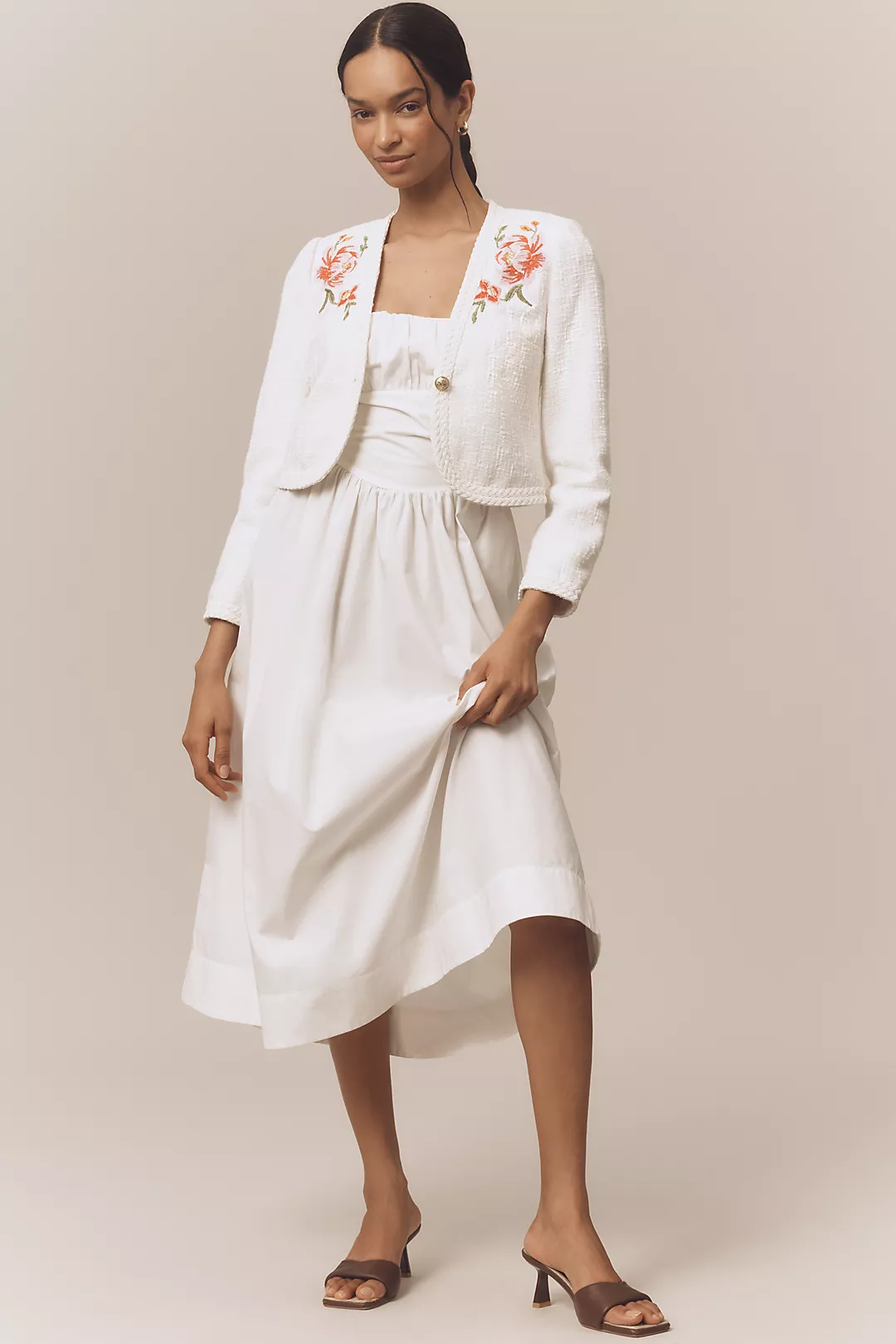 Derek Lam 10 Crosby Bayle Embroidered Tweed Jacket