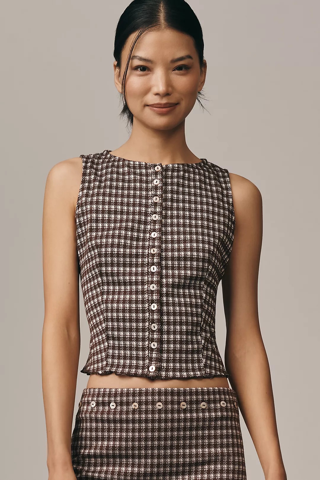 Lisa Says Gah Summer Knit Button-Front Tank Top