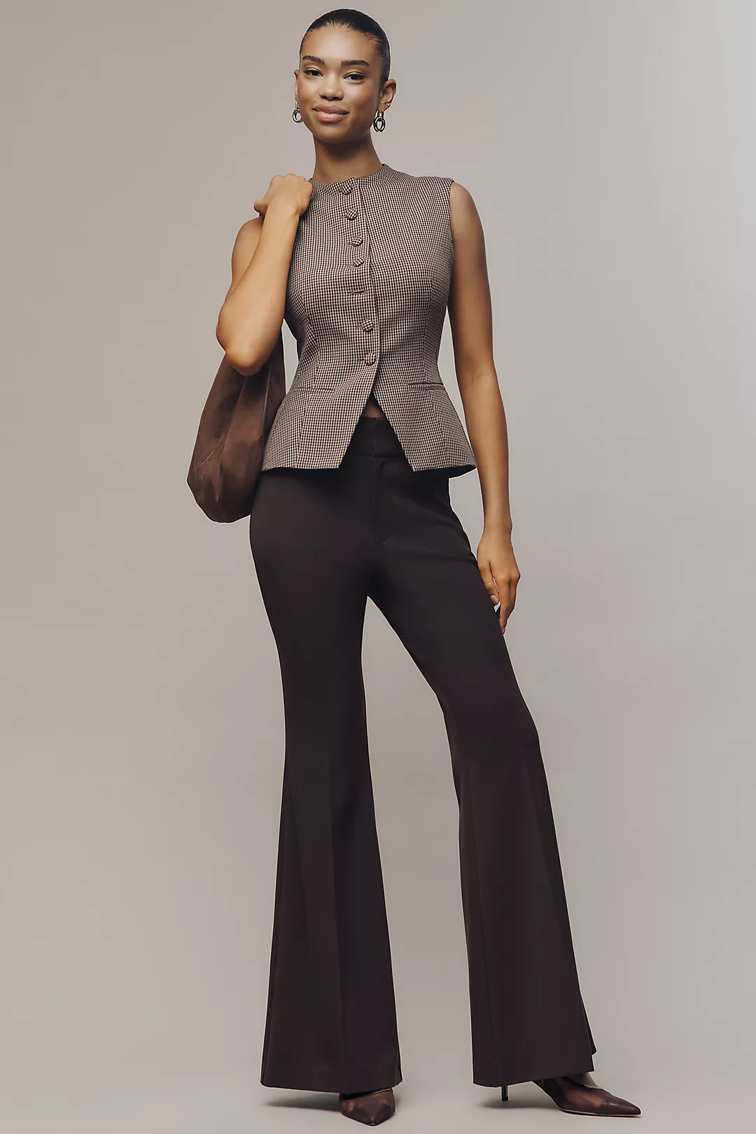Good American Essential Suiting Flare Trousers