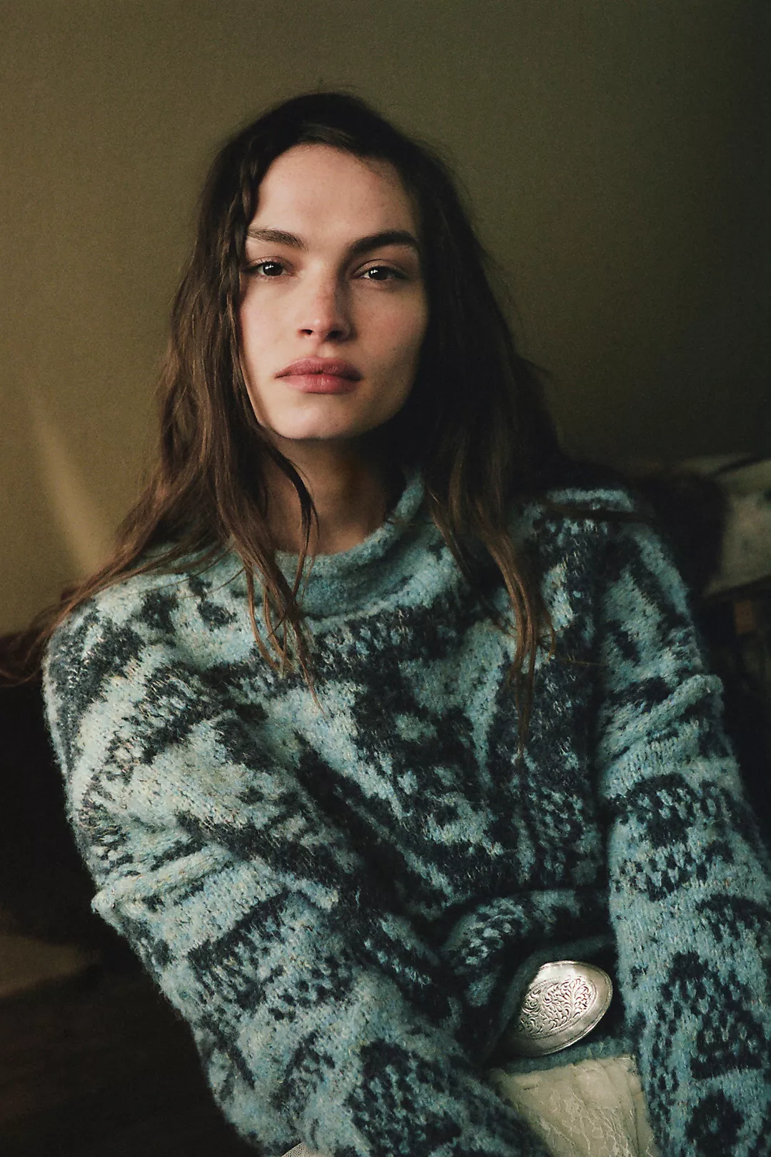 Pilcro Relaxed Roll-Neck Sweater