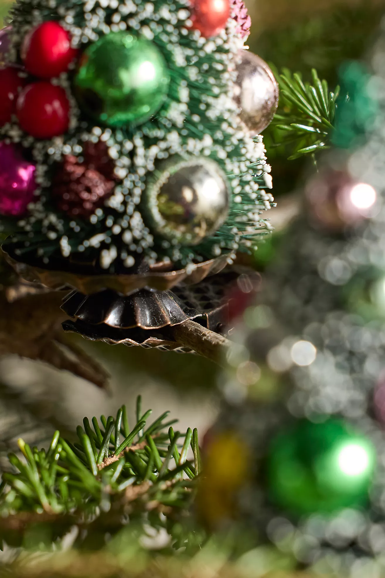 Bauble Brush Tree Clip Ornaments, Set of 5