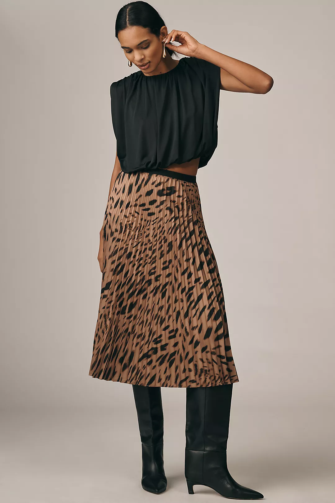 Sanctuary Nostalgia Pleated Midi Skirt