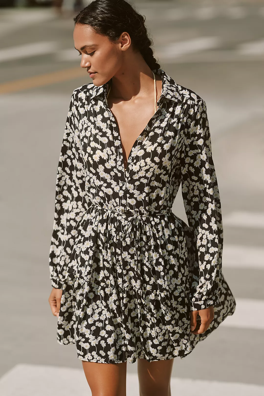 Nation Los Angeles Sabreena Long-Sleeve Mini Dress