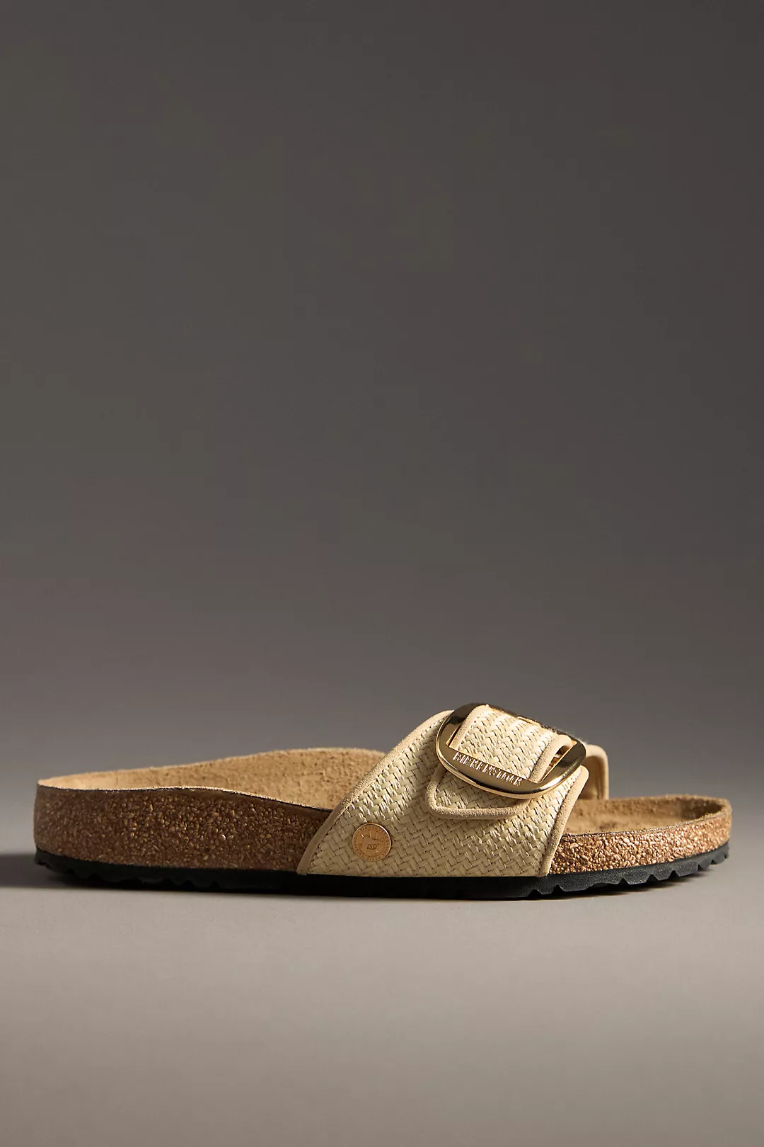 Birkenstock Madrid Big Buckle Raffia Sandals