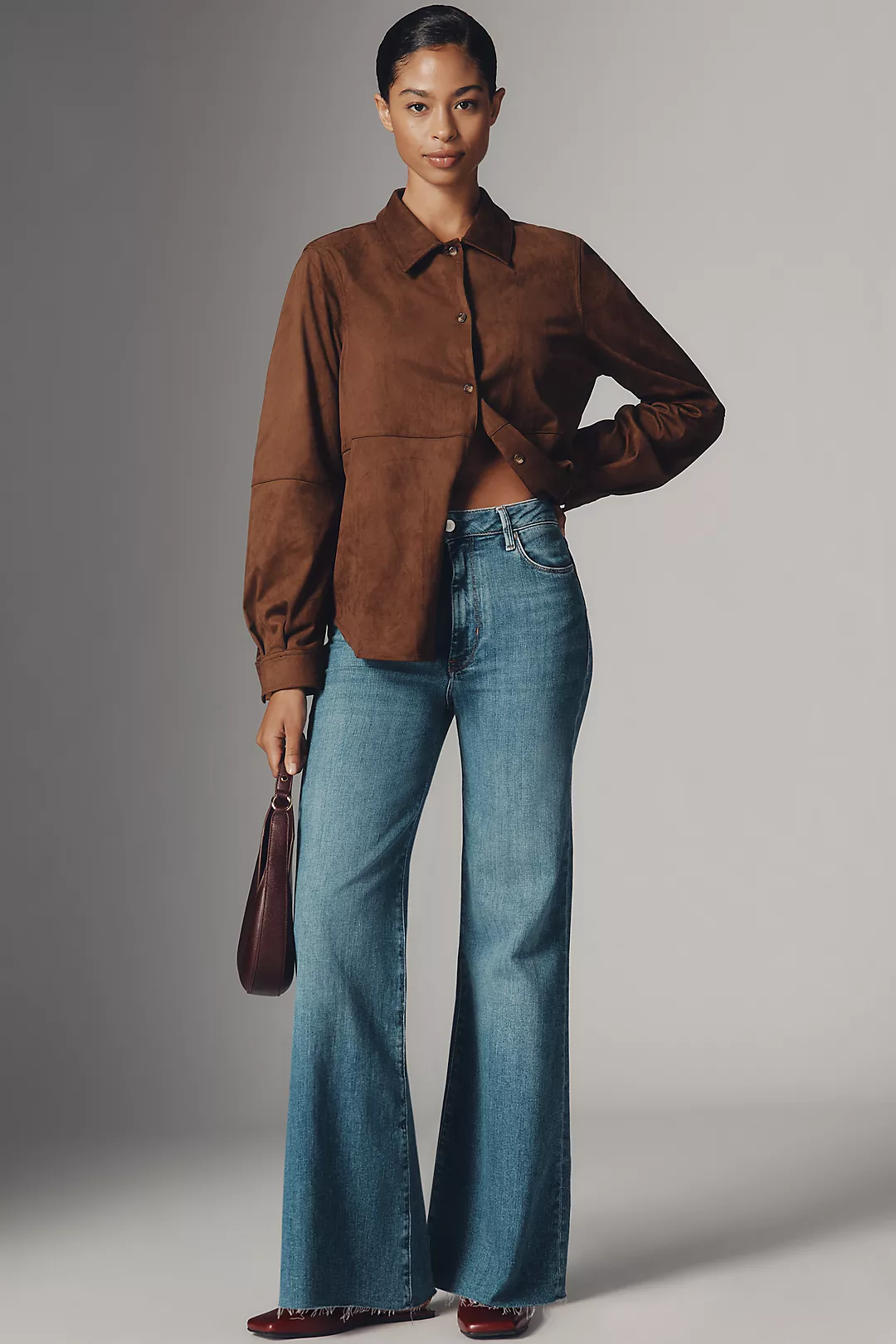 The Robbie High-Rise Flared Fray Jeans