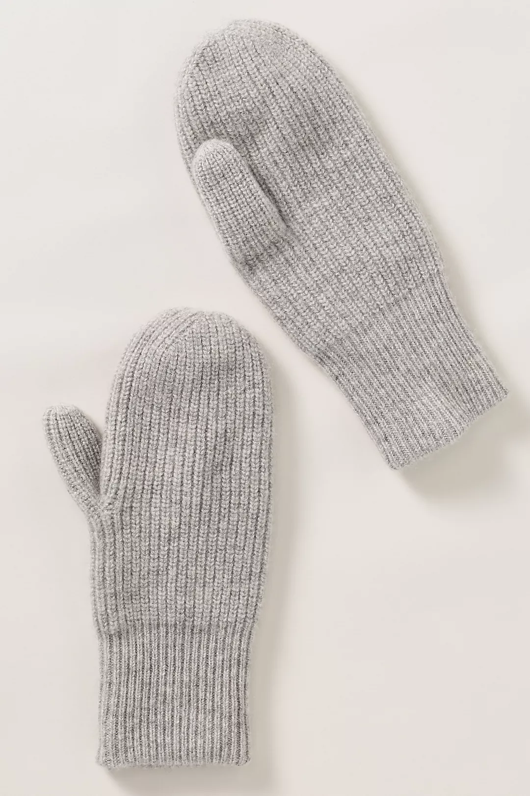White & Warren Cashmere Ribbed Mittens