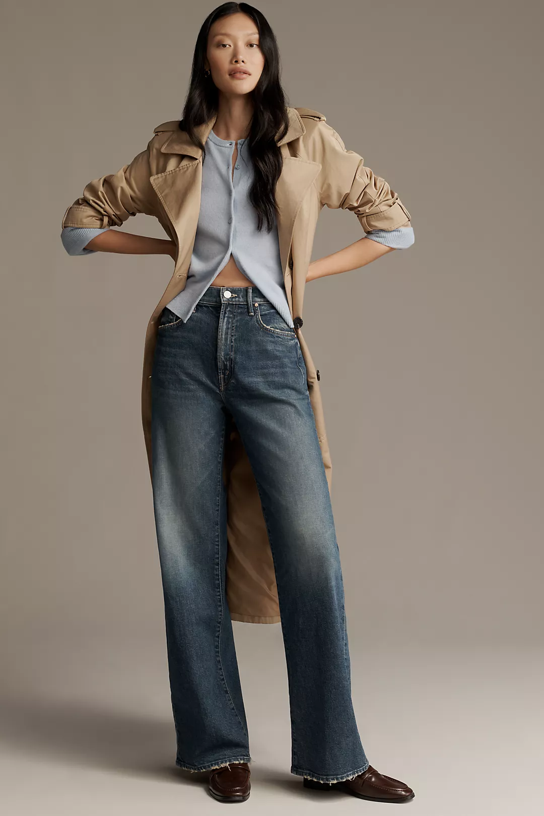 MOTHER The Lasso Sneak High-Rise Wide-Leg Jeans