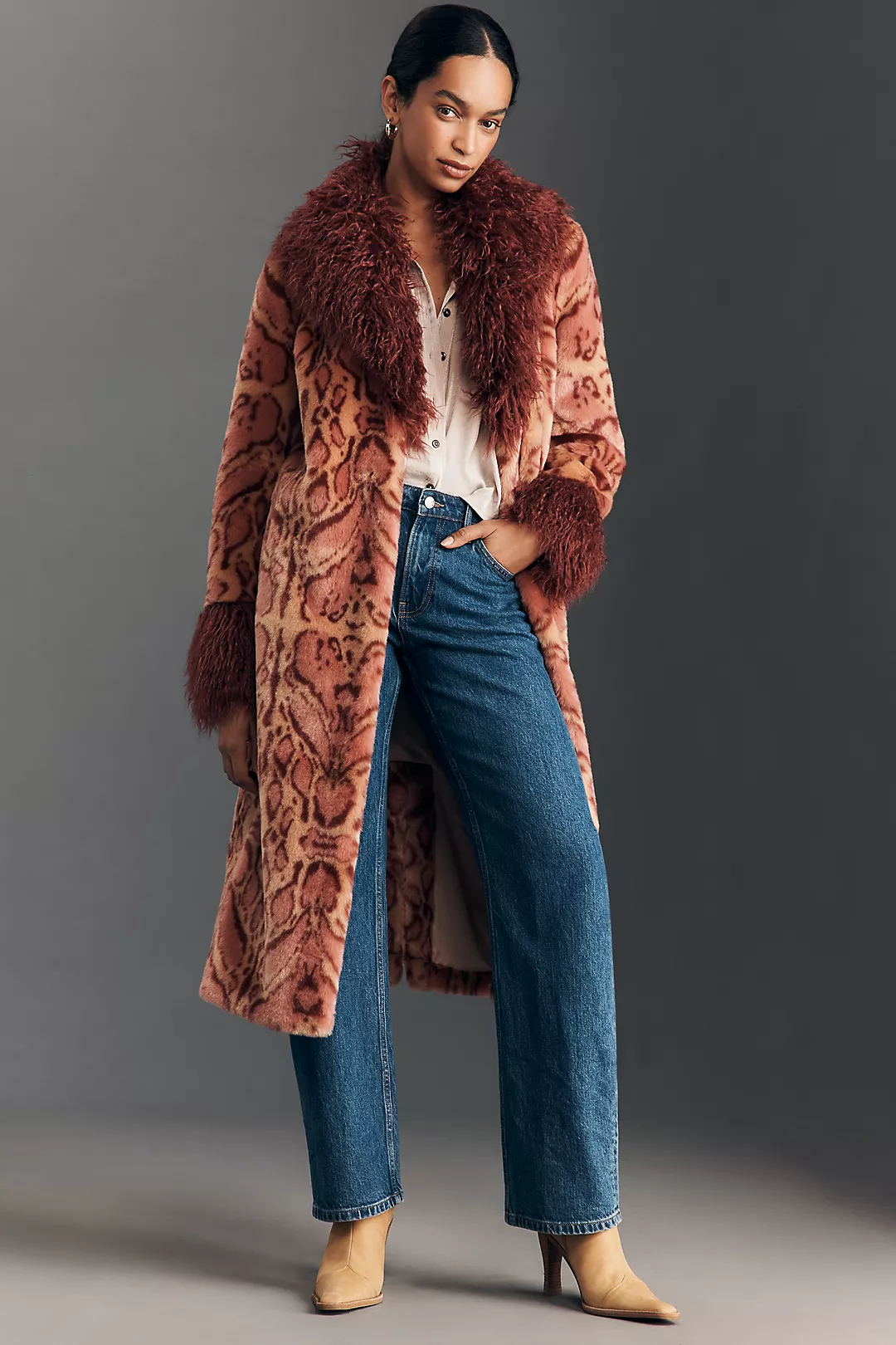 Unreal Fur Cuvee Rose Faux Fur Coat