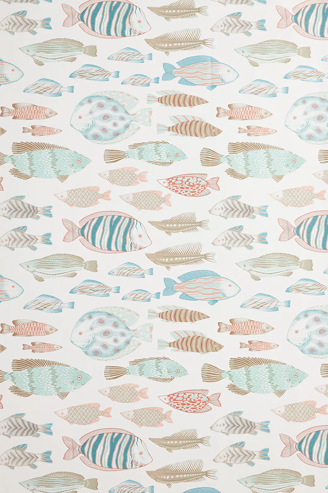 Marine Fish Nautical Peel-and-Stick Wallpaper