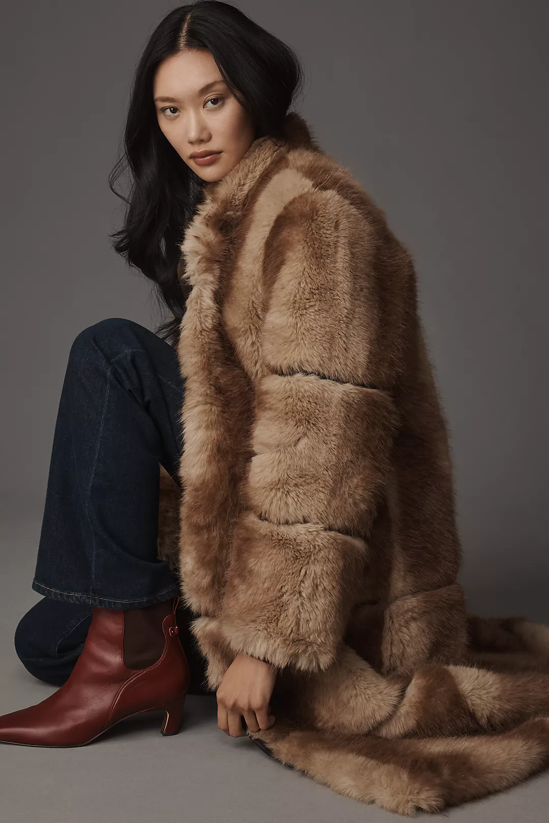 APPARIS Sylke Mink Faux Fur Coat