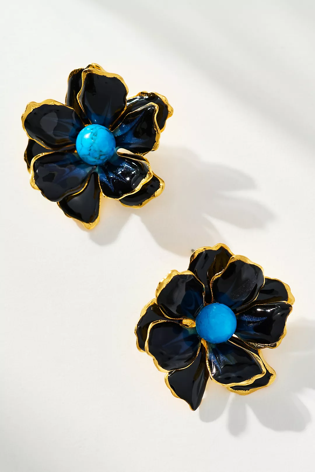 The Pink Reef Small Handpainted Jewel Box Flower Earrings