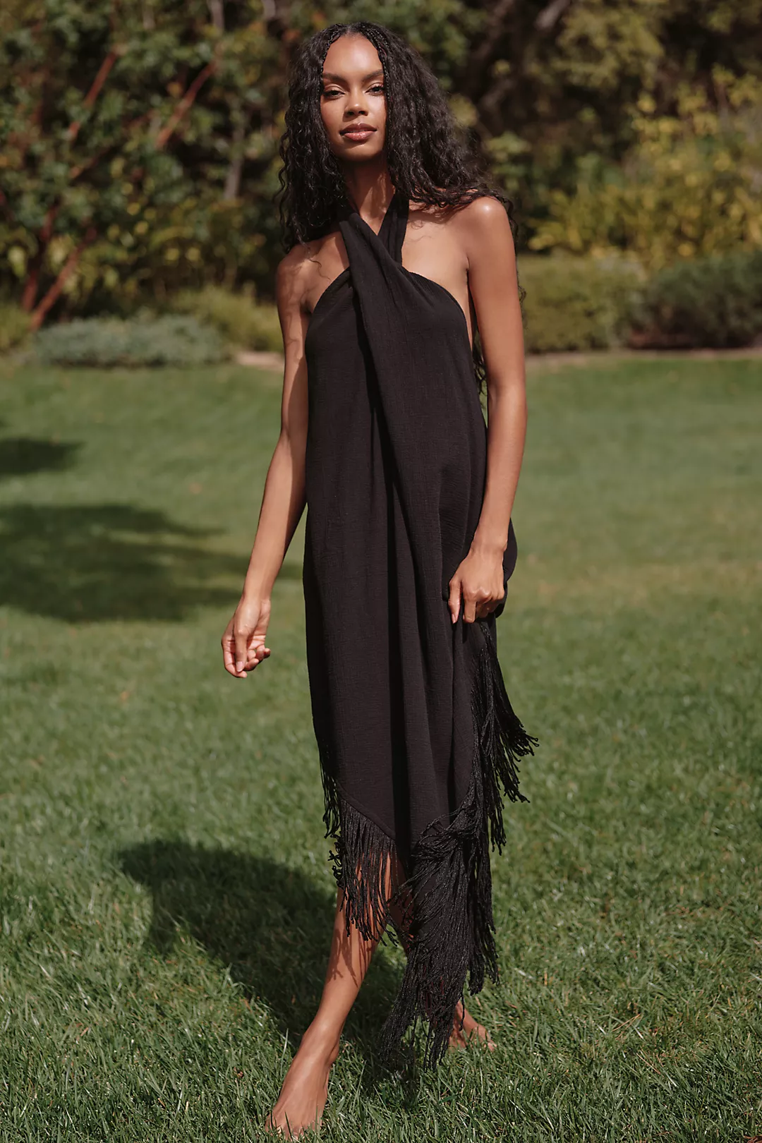 PQ Swim Kate Fringe Cover-Up Midi Dress