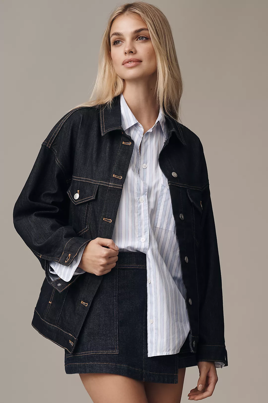 The Weston Denim Boyfriend Jacket by Pilcro
