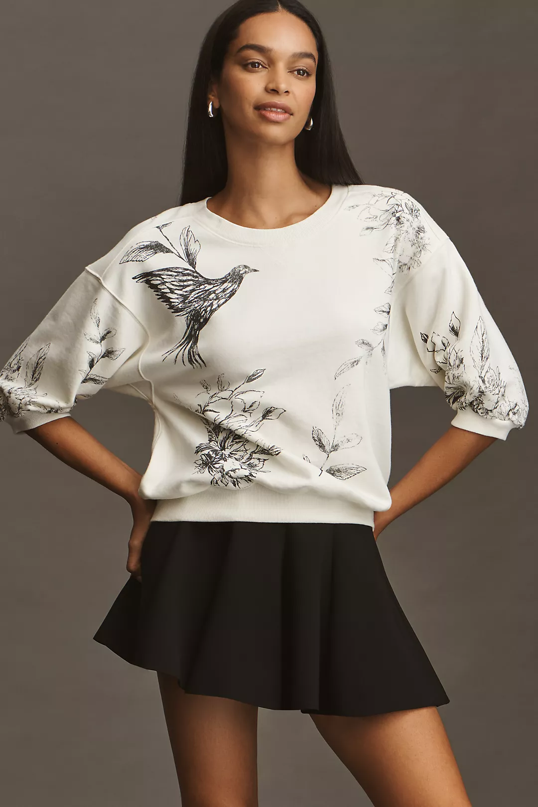 The Niki Bubble Sweatshirt by Pilcro