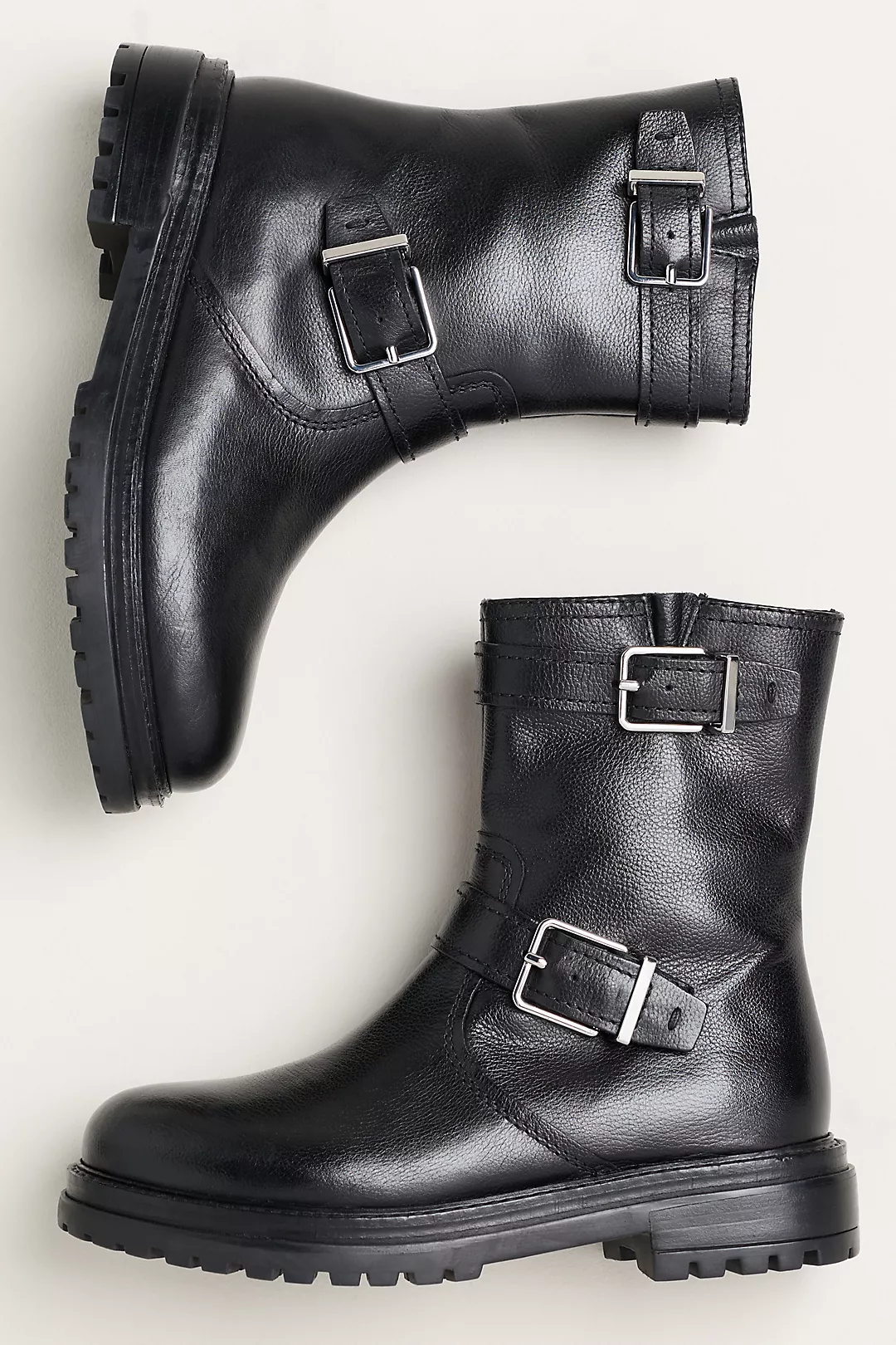 By Anthropologie Stompy Buckle Boots