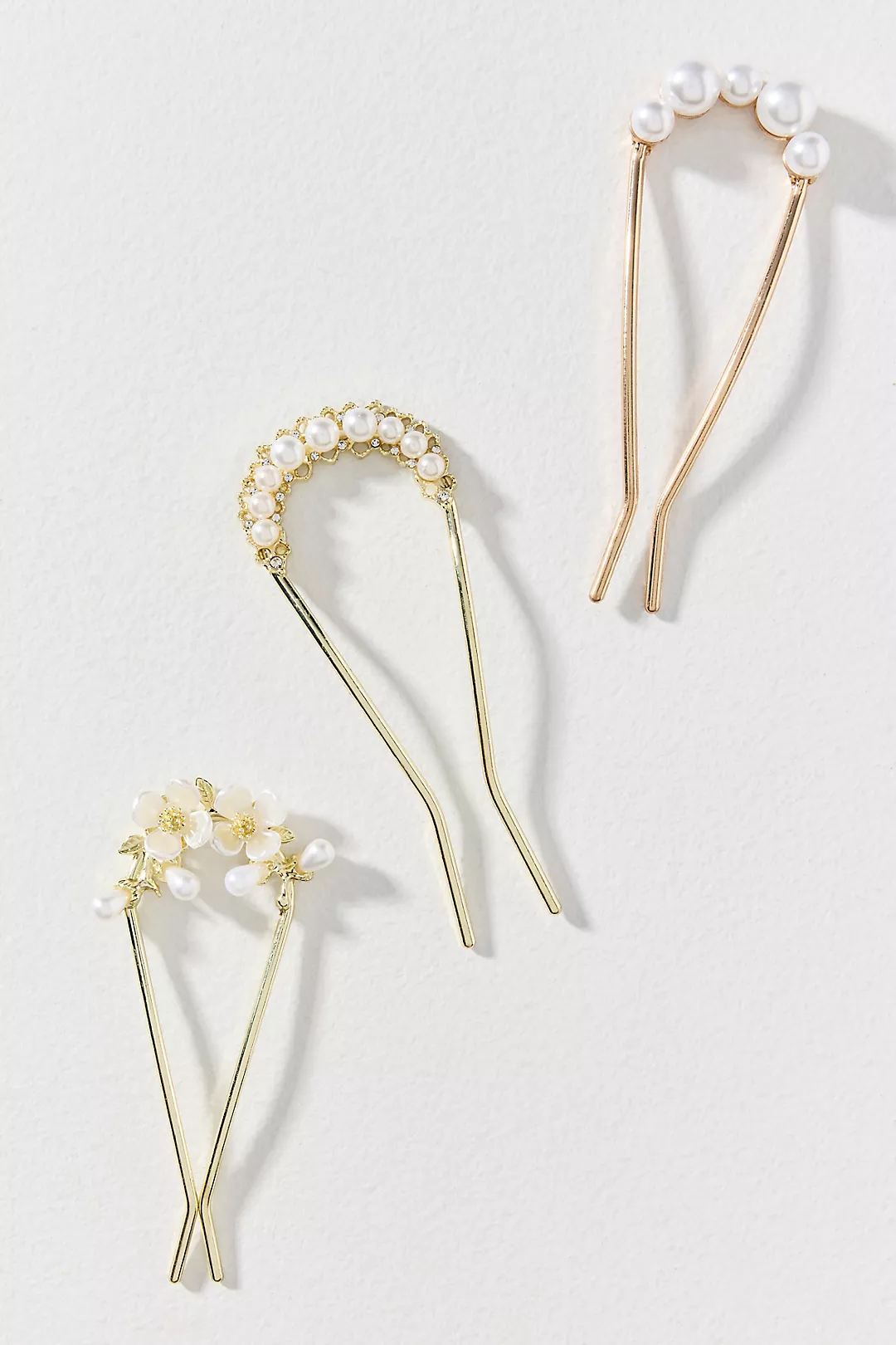 Bindya Pearl Hair Pins, Set of 3