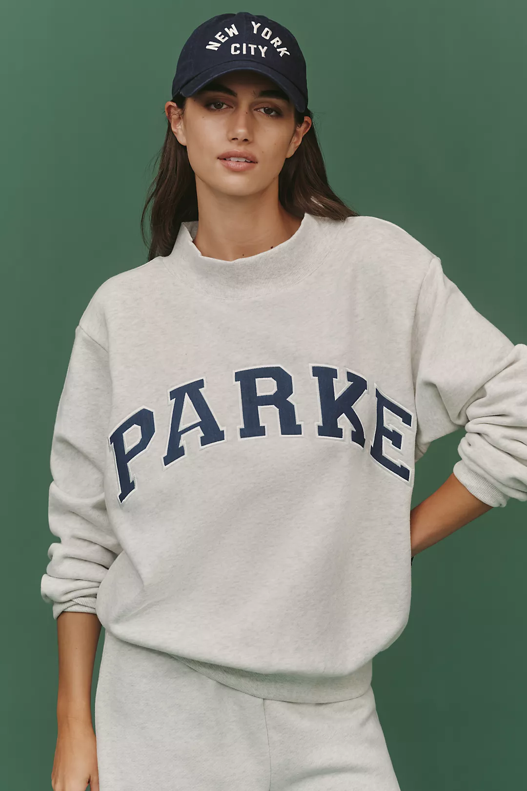 PARKE Varsity Mock-Neck Sweatshirt