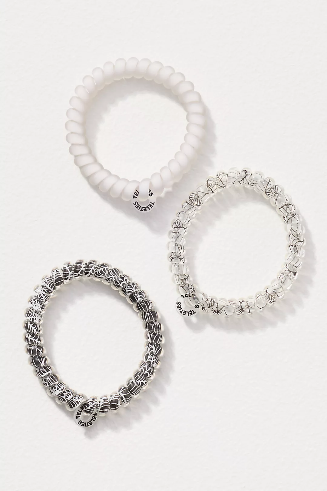 TELETIES Halloween Coil Hair Ties, Set of 3